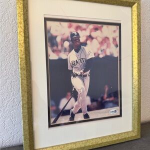 Ken Griffey Jr. Signed 8x10 - JSA Authenticated - Framed Mariners - ghosted